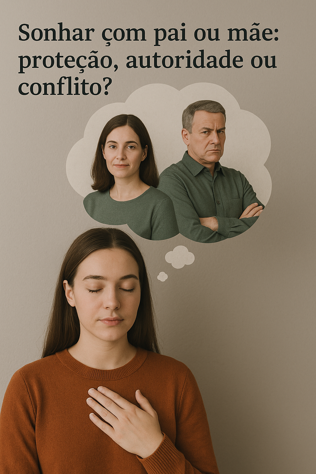 sonhar com pai e mae2 Ilustração vetorial de família sonhando: pai, mãe e filho em balões de sonho