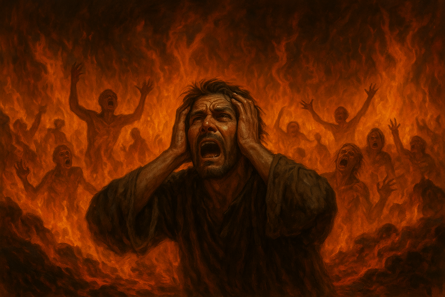 sonhar com inferno