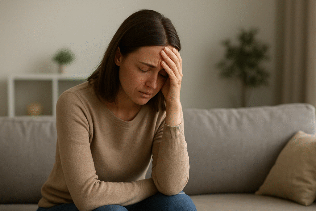 mulher triste refletindo sobre separação após sonhar com divórcio