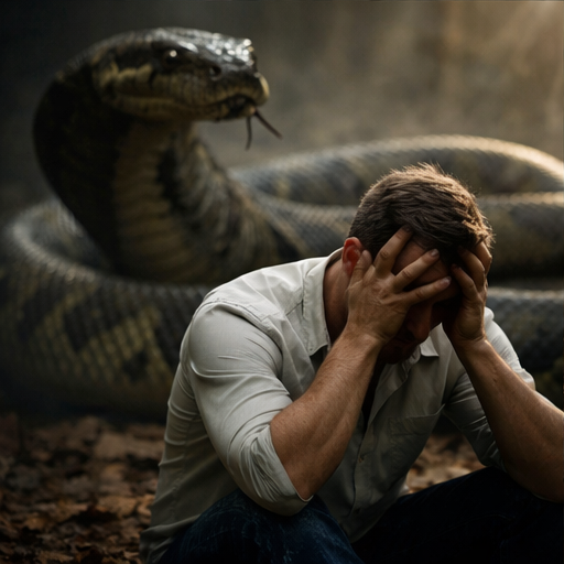 Cobra grande em sonho representando força simbólica, transformação e impacto emocional