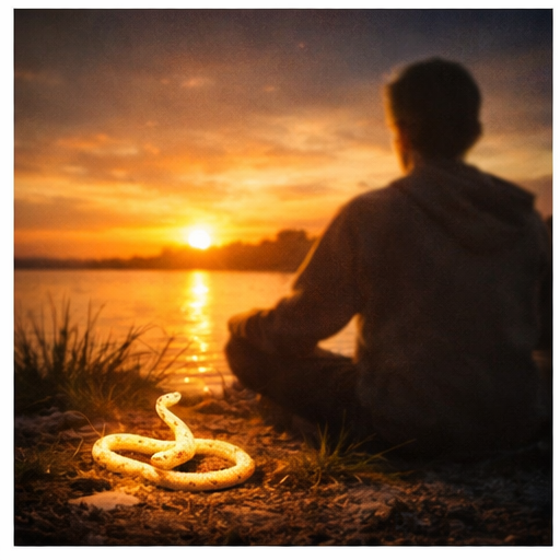 Interpretação espiritual de sonhar com cobra pequena ligada ao início de transformações internas.