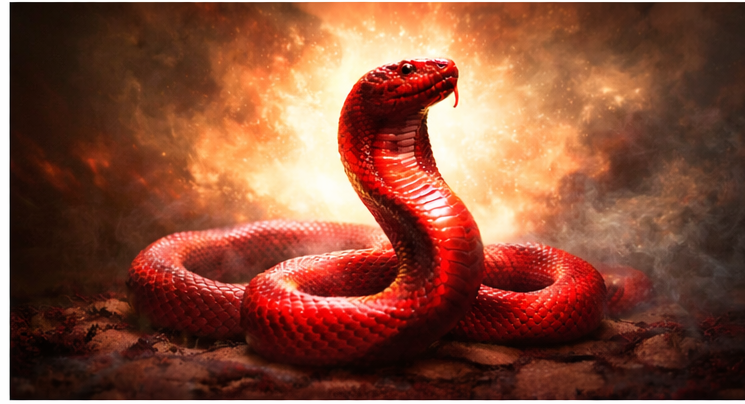 sonhar com cobra vermelha