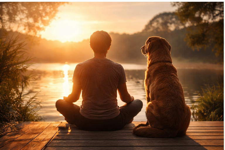 Interpretação espiritual de sonhar com cachorro marrom associada à proteção e enraizamento