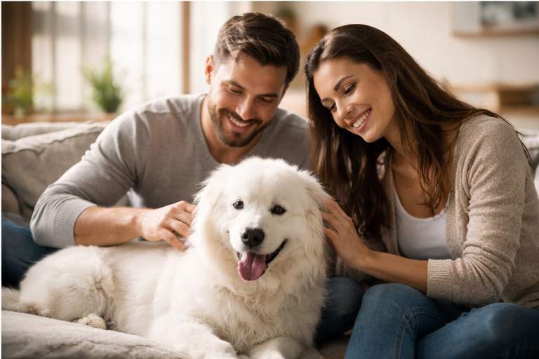 Sonhar com cachorro branco como sinal de proteção espiritual e energia positiva