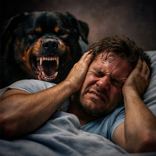 Sonhar com cachorro bravo