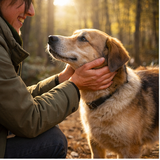 Sonhar com cachorro encontrado simbolizando reencontro e sensação de alívio emocional